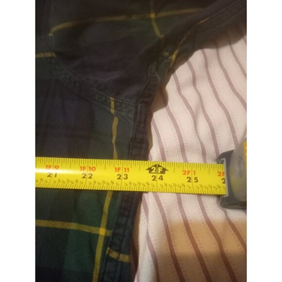 Polo Ralph Lauren Shirt Men's Plaid size XL Long Sleeve Green Blue Cotton - Picture 10 of 11